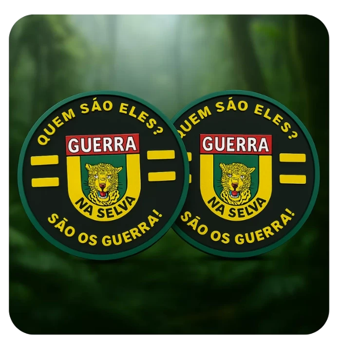 Porta copos de borracha do encontro regional dos guerreiros de selva